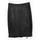 Black tube skirt in imitation leather